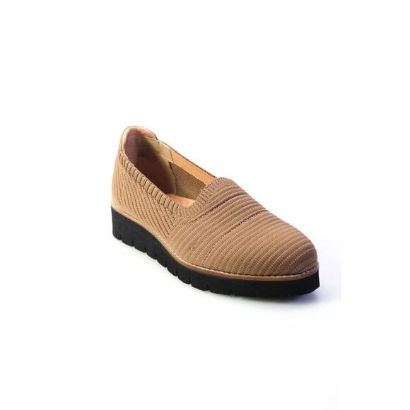 Ralph Migel Womens Slip On Wedge Heel Knit Loafers Brown Black Size 37 - Picture 1 of 7